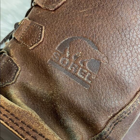 Sorel Kananaskis II Brown Men's Leather Snow Boots Size 9 - Picture 7 of 8